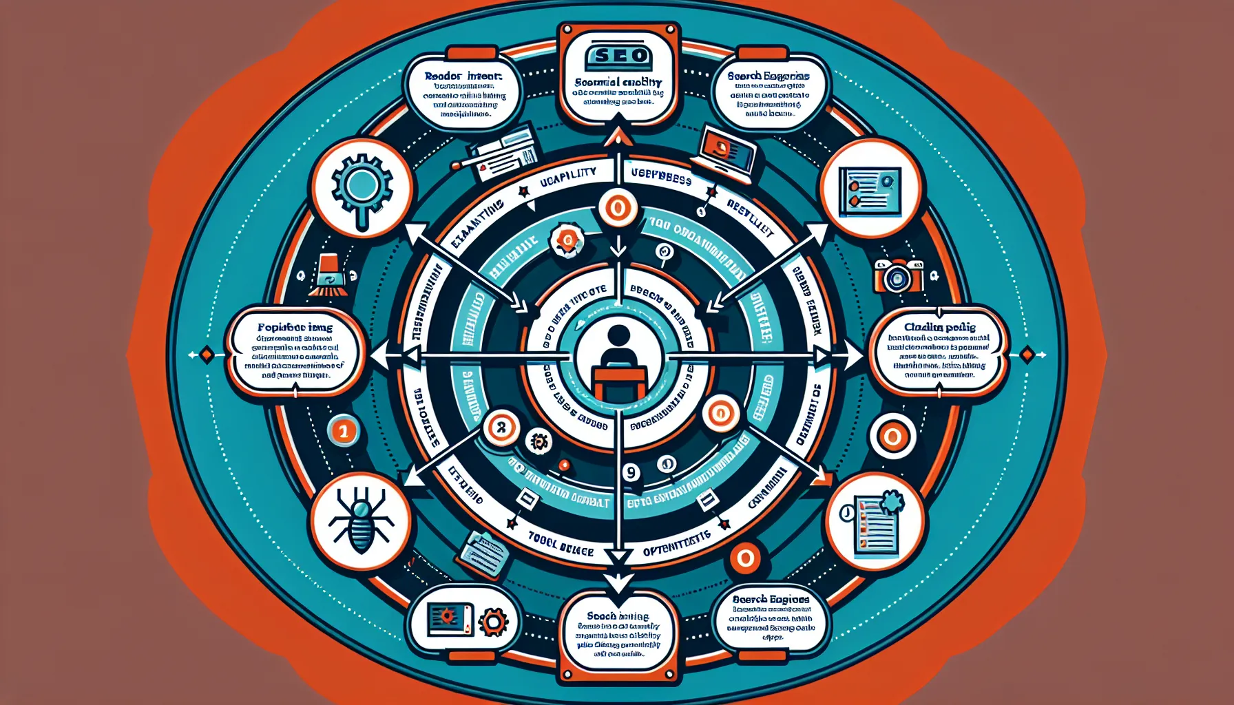 Infographic showing an SEO blog writer’s role, process, and optimisation signals.