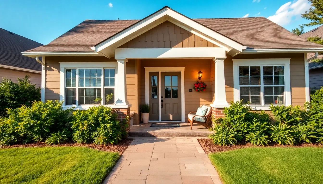 inviting suburban home embodying Dr Homey exterior design principles.