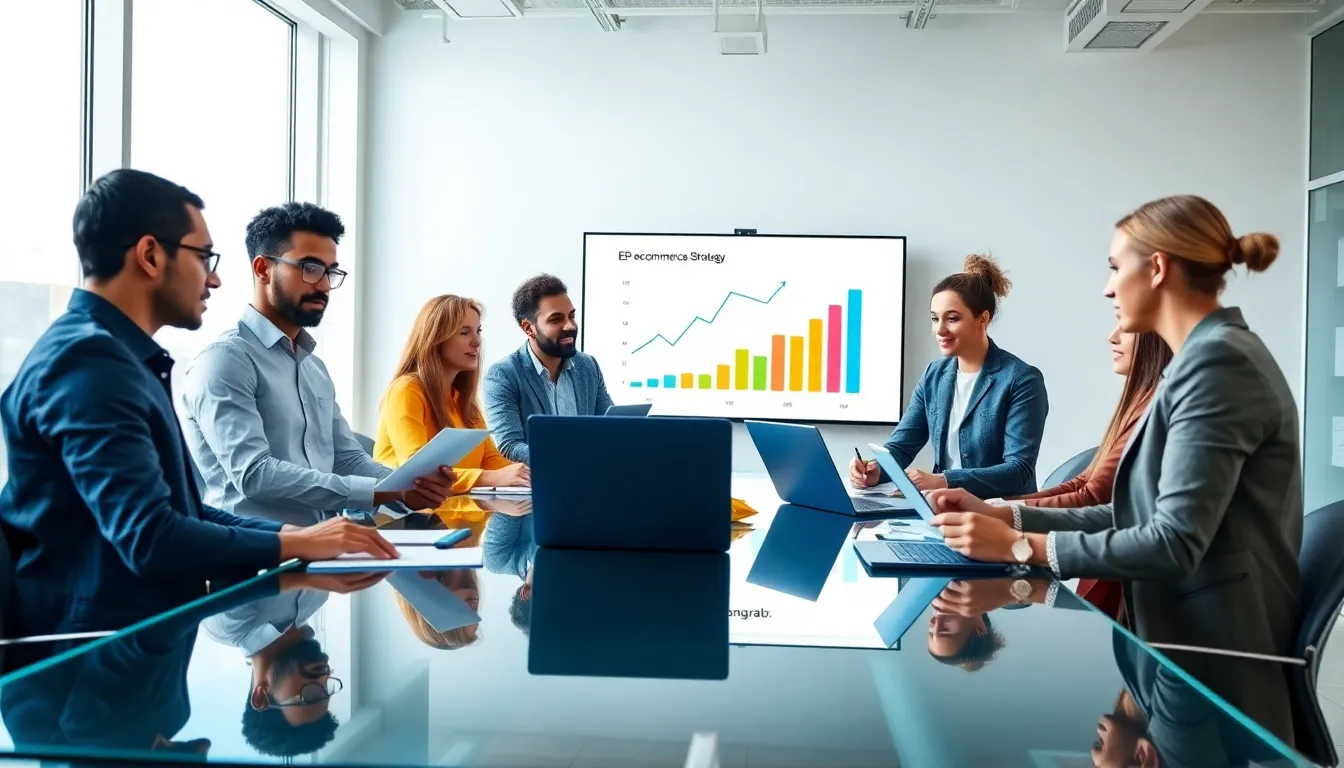 diverse entrepreneurs collaborating in a modern office space.