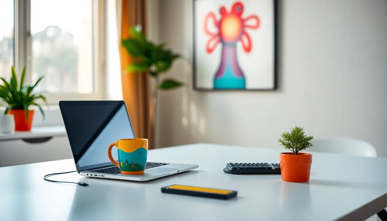 A creative workspace symbolizing individuality and connection.