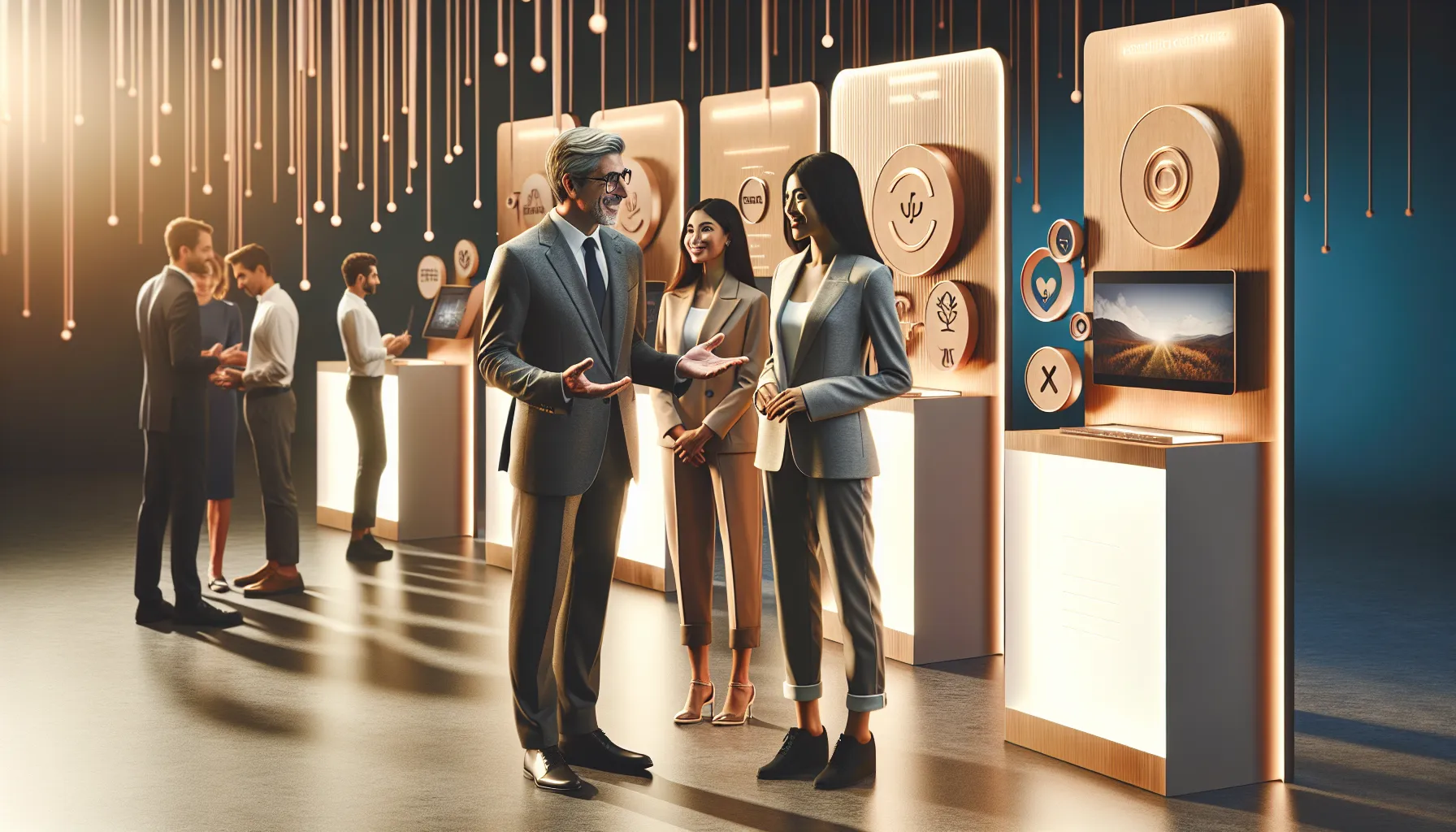 Ken Corday discussing philanthropy at a modern charity event.