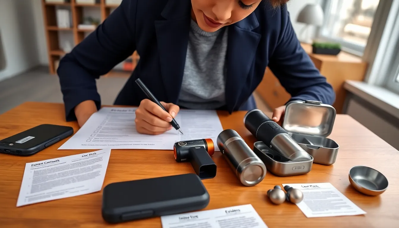 Reviewer checking an &ldquo;Our Picks&rdquo; checklist beside tested consumer products.