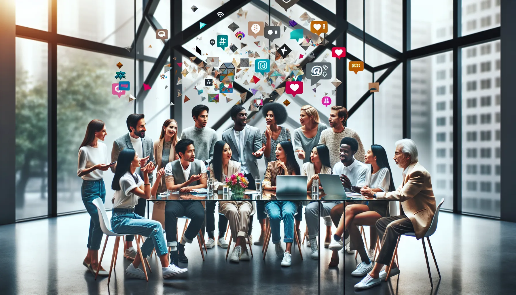 diverse group engaging in cultural expressions around a table.