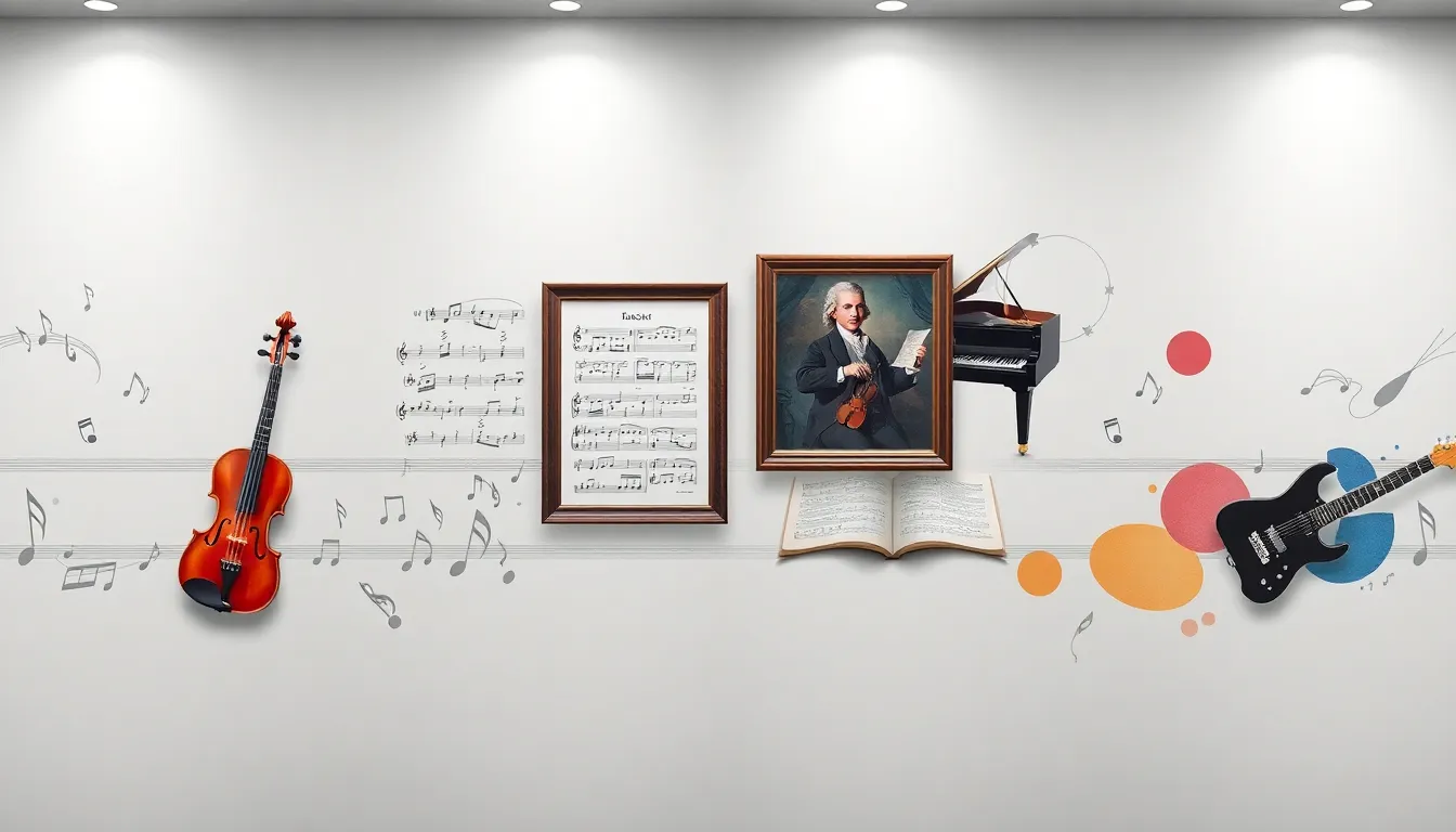 a visual representation of the four eras of classical music.