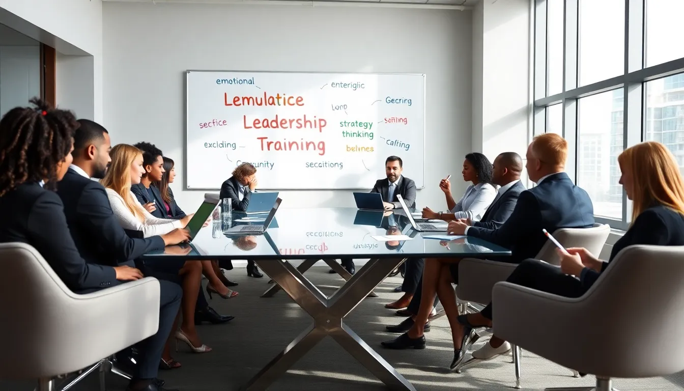 diverse team participating in a leadership training workshop.