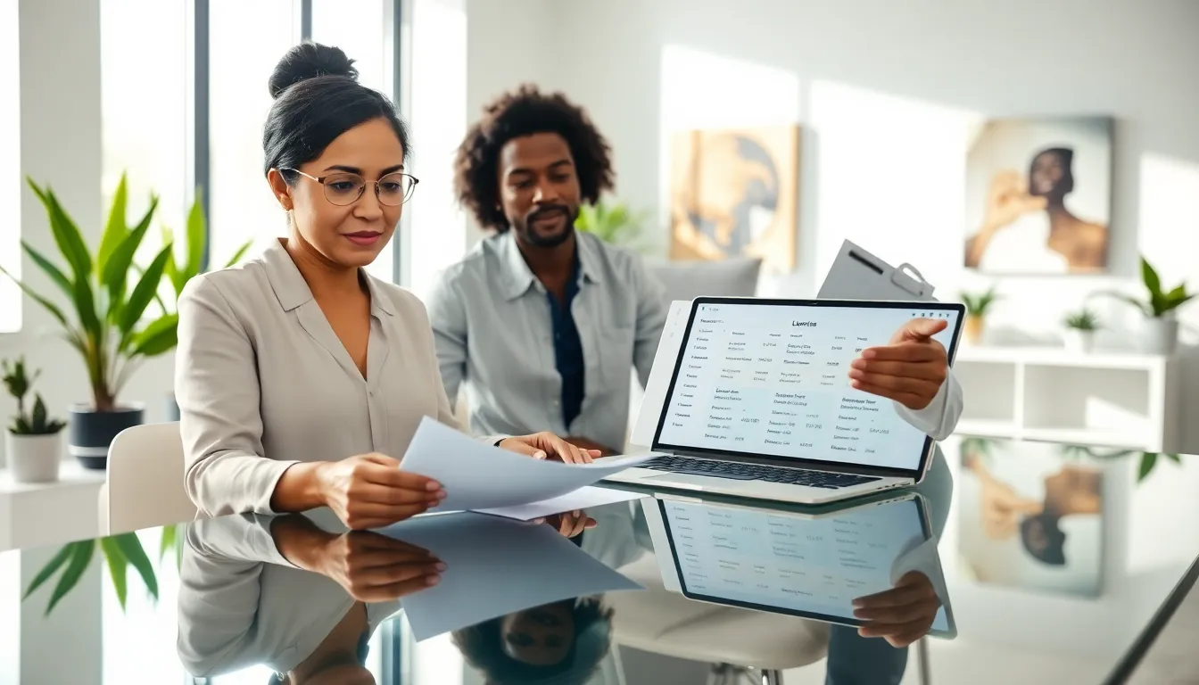 diverse professionals discussing FHA home improvement loans in a modern office.