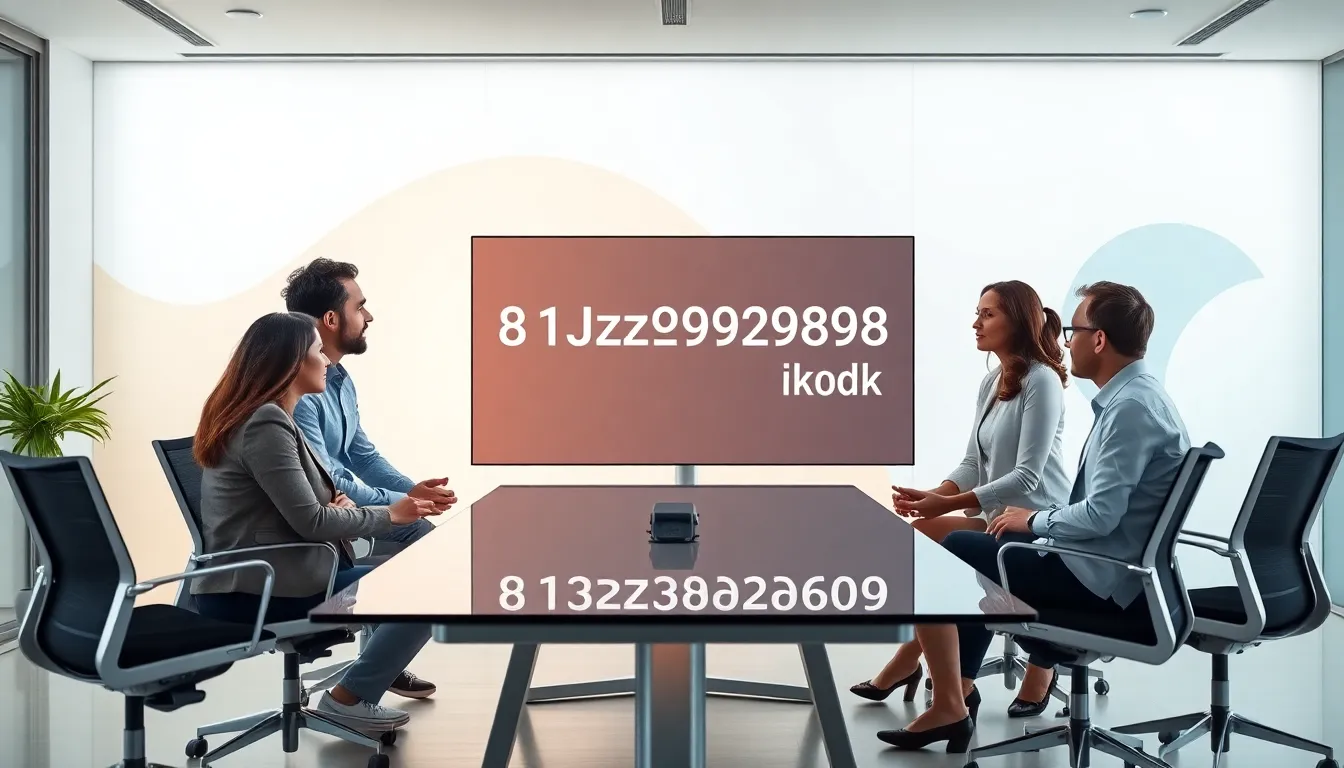 professionals discussing digital identifiers in a modern office.
