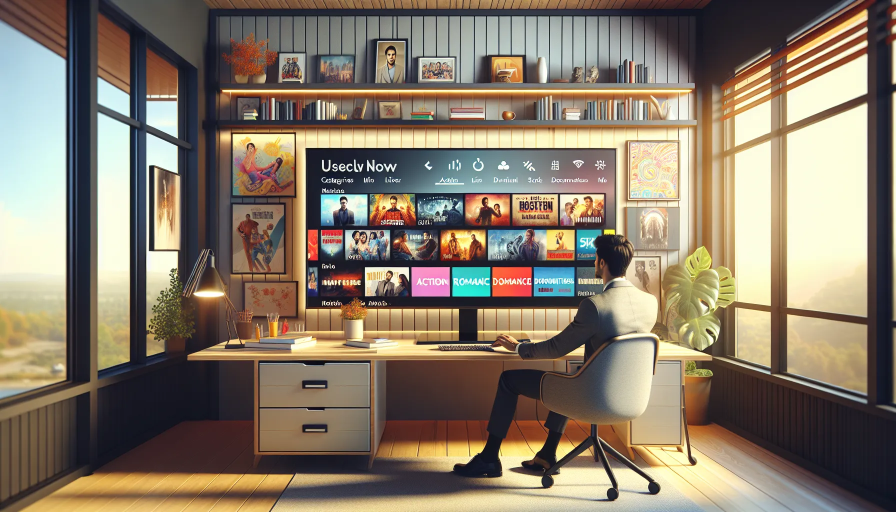 Person using Movizwap.com on a modern workspace computer.