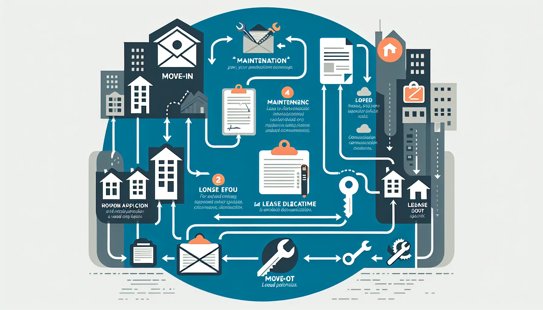 diagram showing tenant form steps for renters in Pleasant Hill