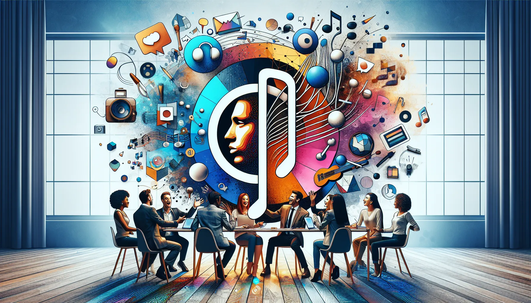 diverse group discussing modern interpretations of Вфклыещку.