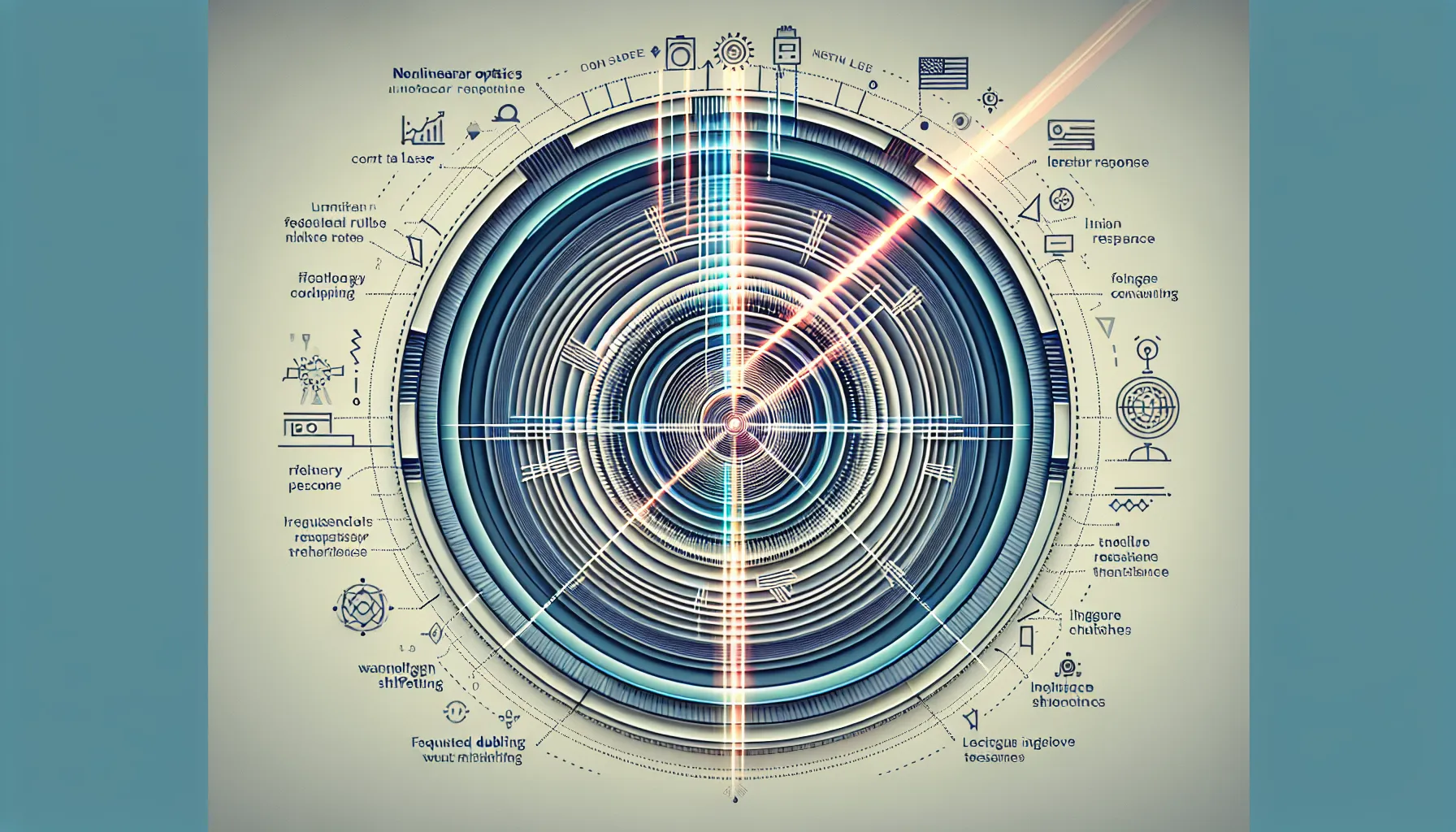 diagram of how light changes in nonlinear optical crystals