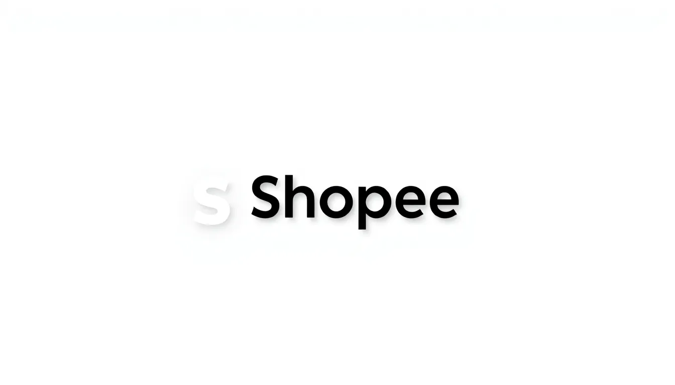 black Shopee logo on a minimalistic background.