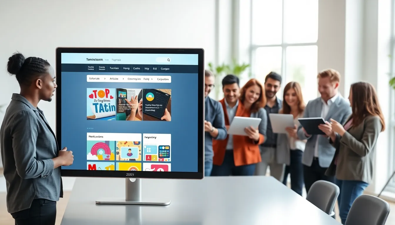 digital interface of Tamirockers.com with diverse professionals.