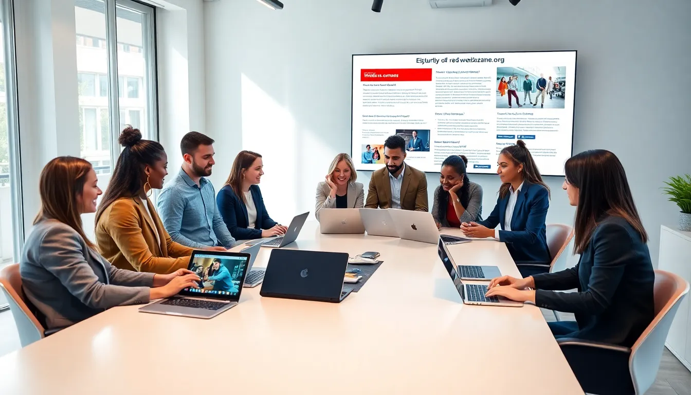 diverse professionals collaborating in a modern workspace.