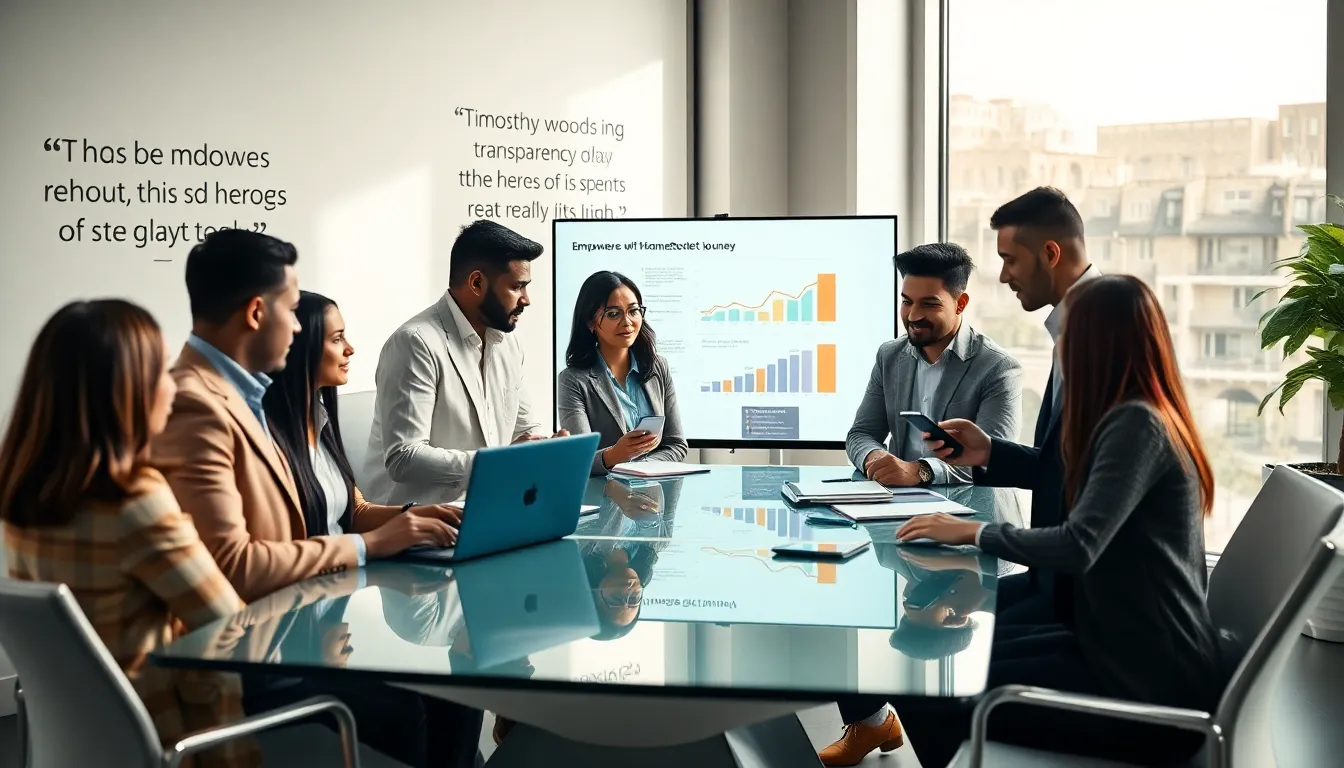 diverse real estate team collaborating in a modern office.