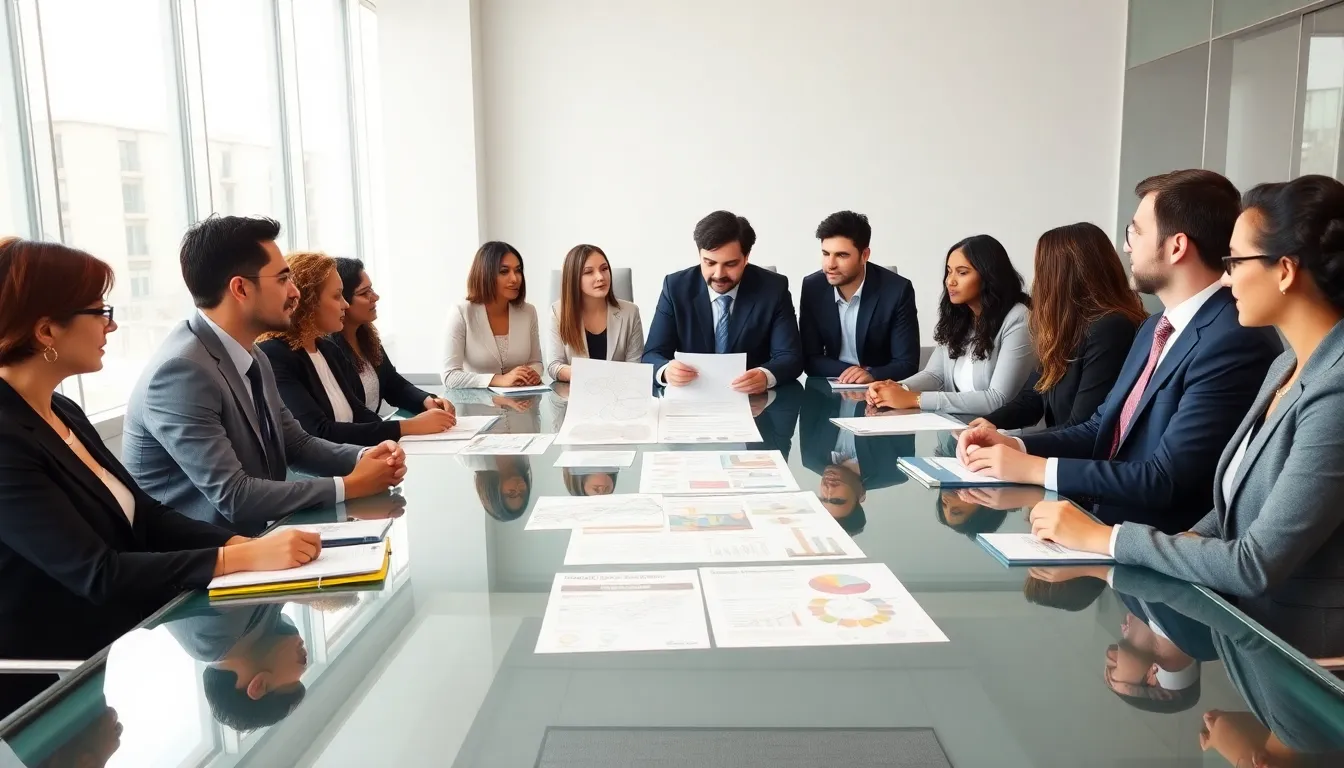 diverse professionals discussing the significance of Xxeyhee in a modern office.