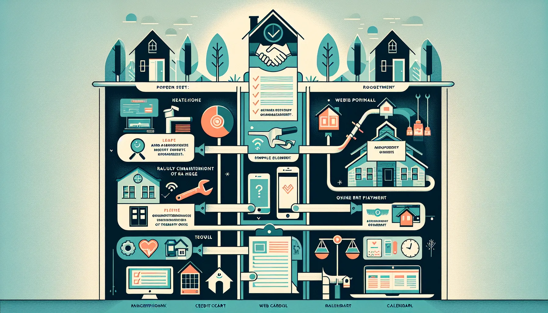 diagram showing property management best practices steps for Danville landlords