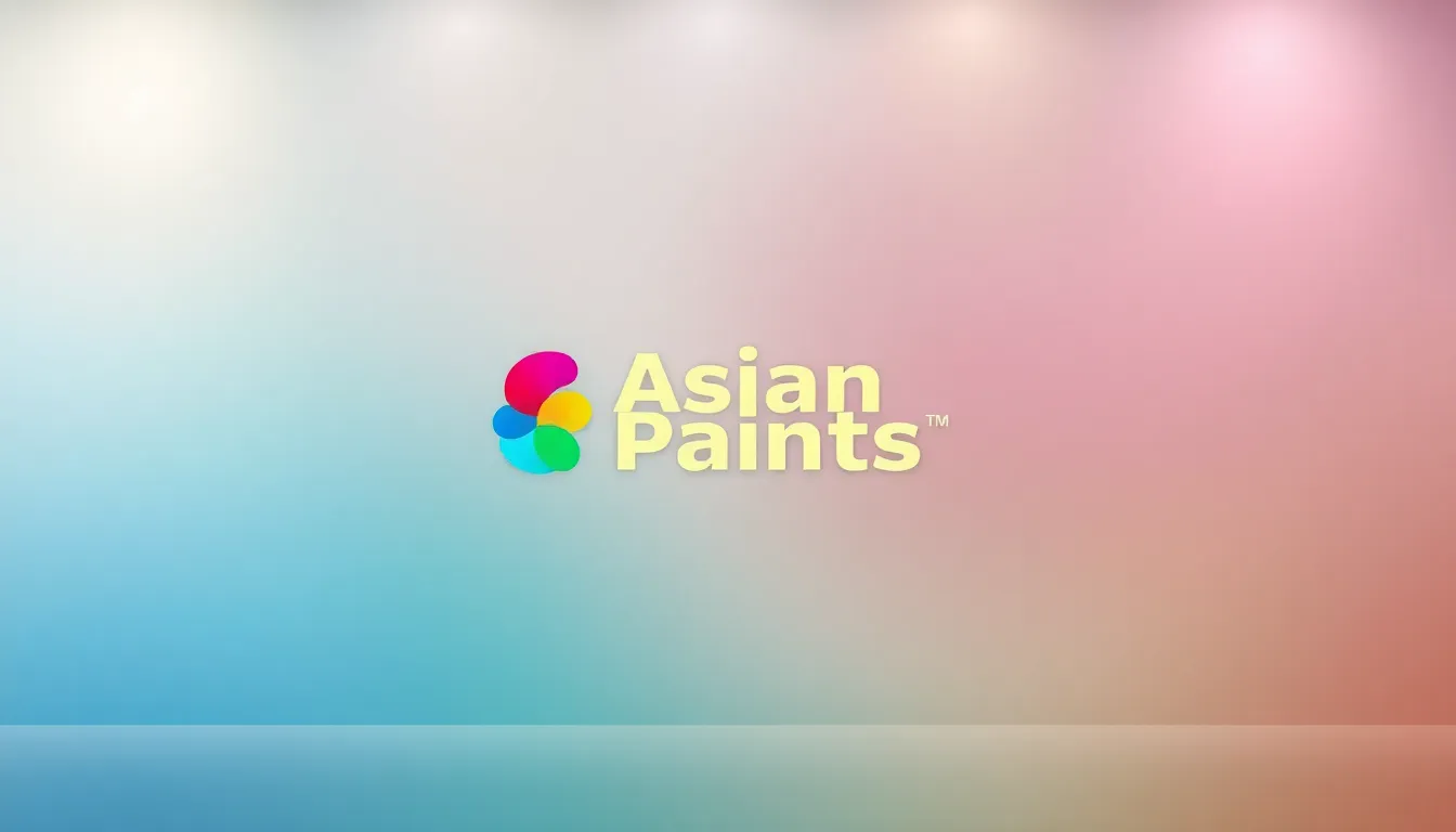 Asian Paints logo displayed with artistic and modern design elements.