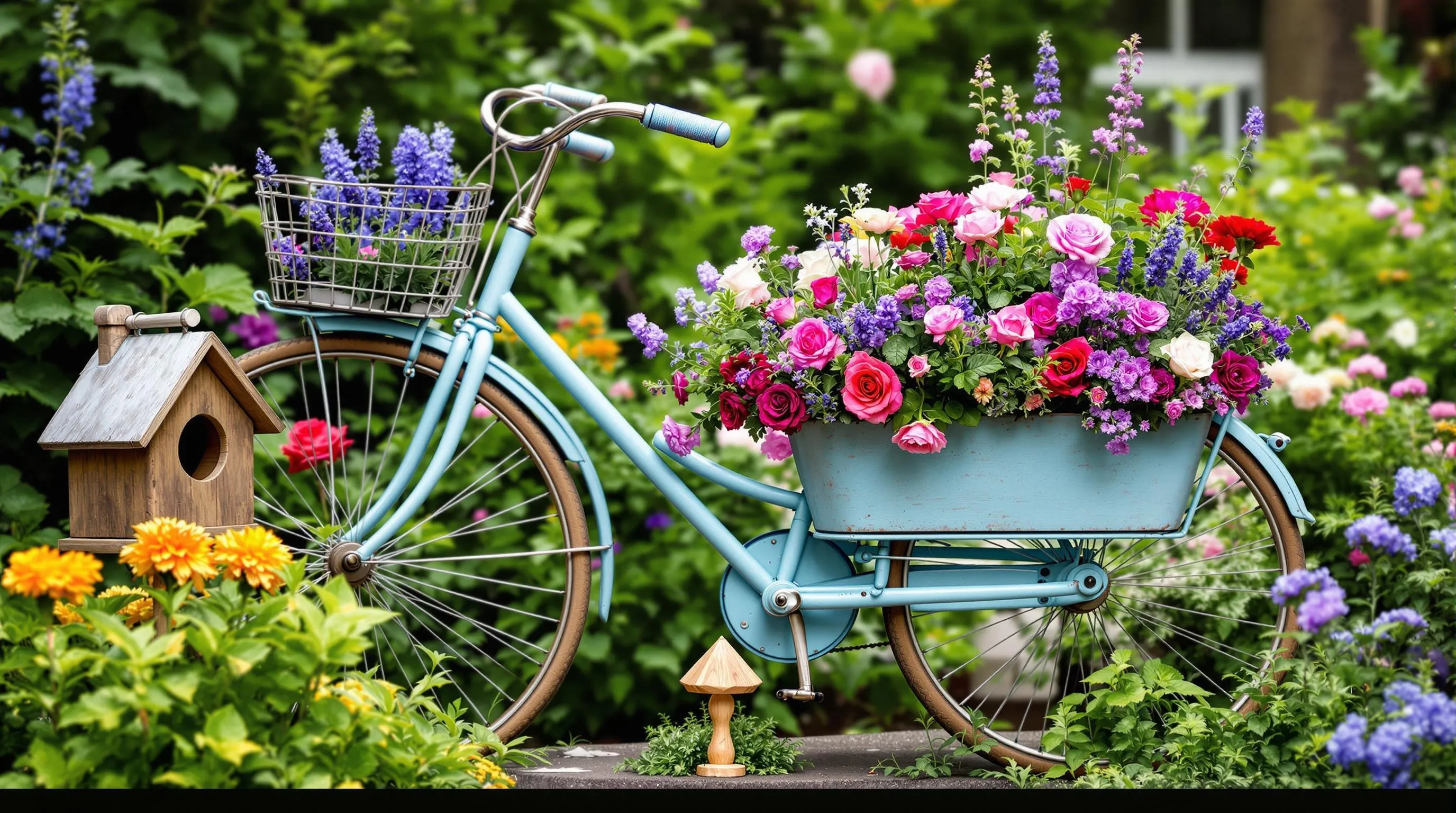 15 Charming Bicycle Planter Ideas to Transform Your Garden Today 9