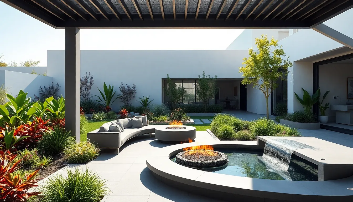 modern outdoor living space by Kdarchitects showcasing innovative landscape design.