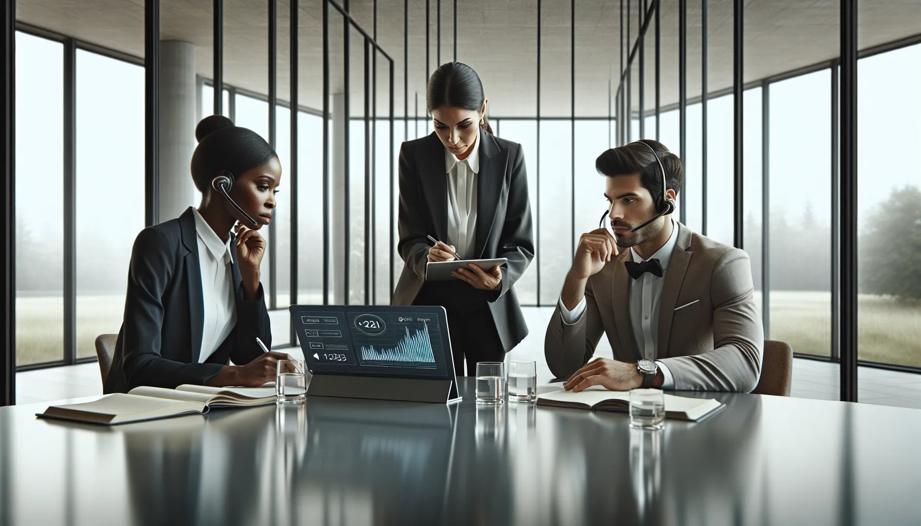 diverse team discussing toll-free number benefits in a modern office.
