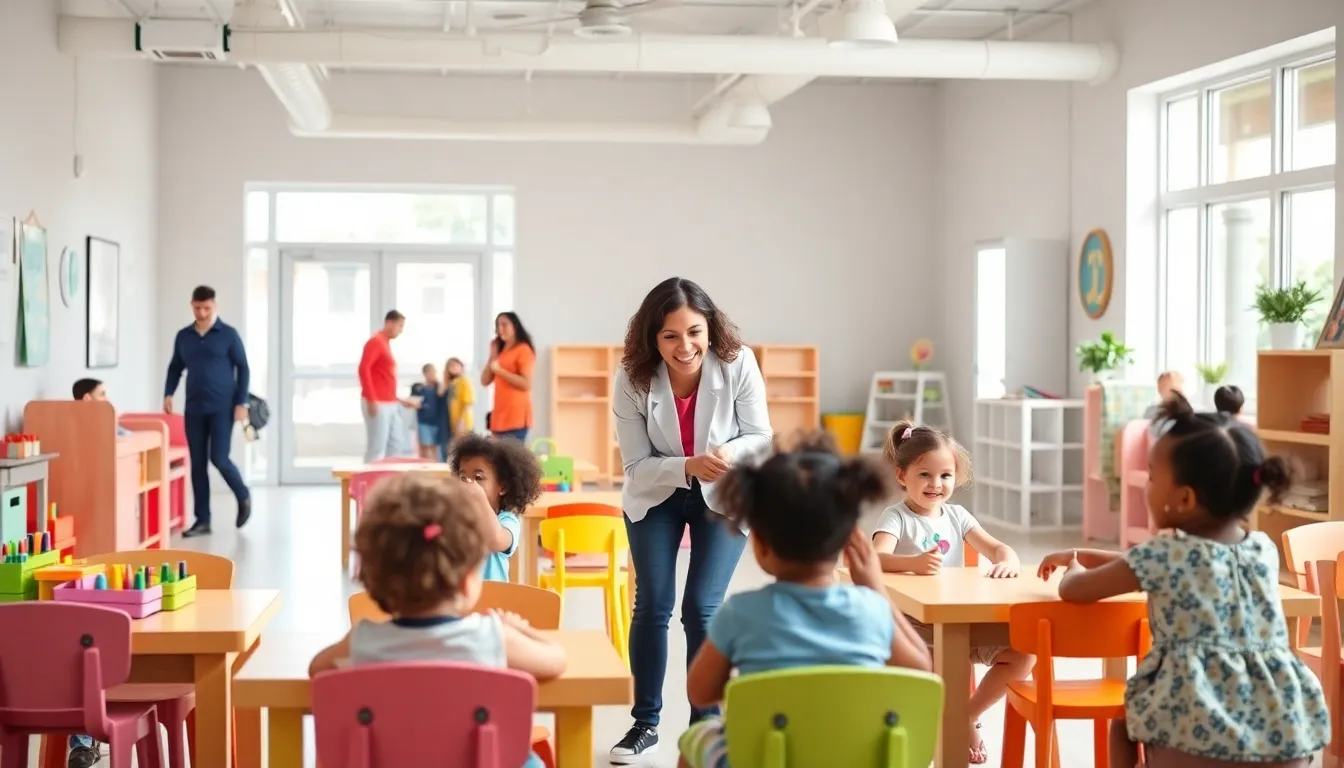 children engaging in activities at a welcoming daycare center.