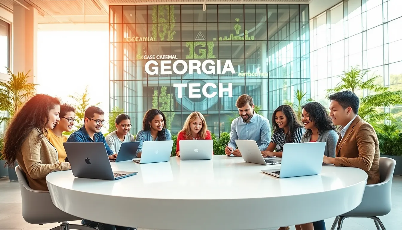 students collaborating on a vibrant university campus.