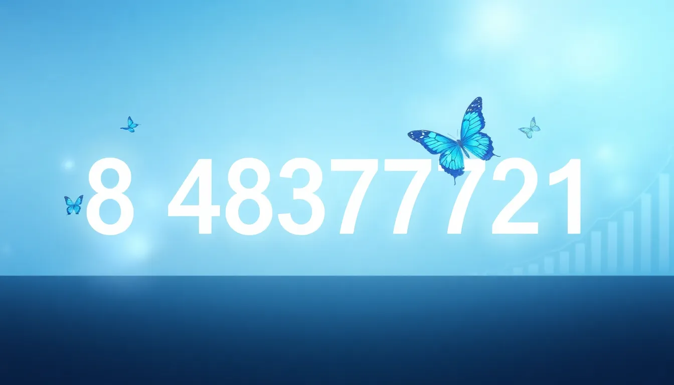 Artistic representation of the number 8483771721 with themes of transformation and prosperity.