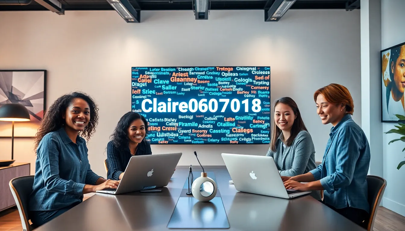 diverse team collaborating in a modern workspace, focusing on digital identity.