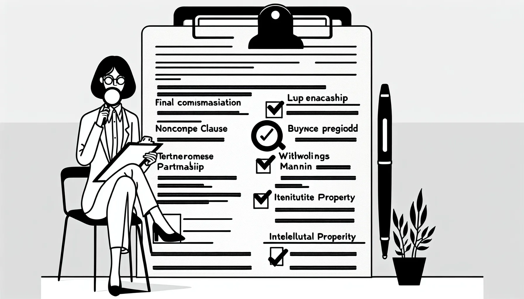 Dentist examining a contract with clause icons and a small Mississippi map.