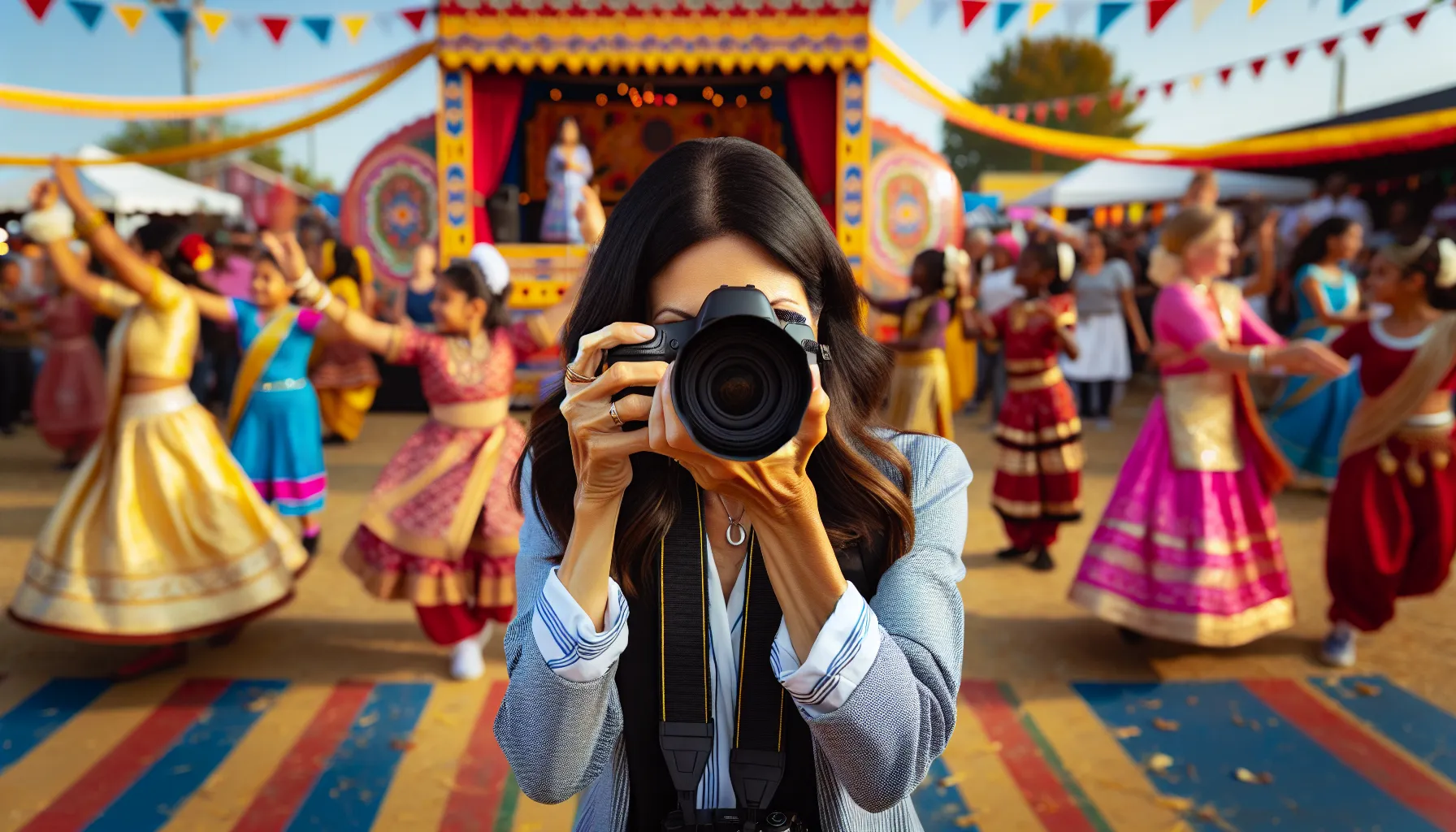photographer capturing a cultural festival moment.