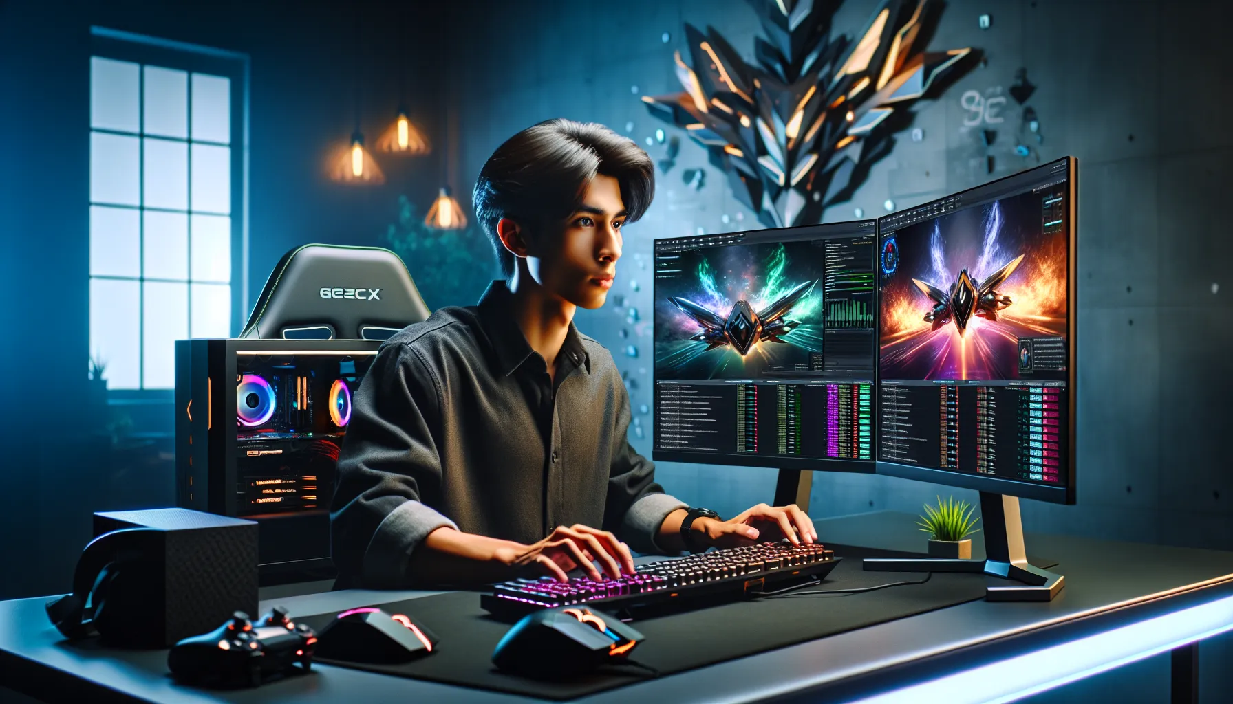 gamer in a modern setup showcasing the Bobfusdie7.9 patch update.