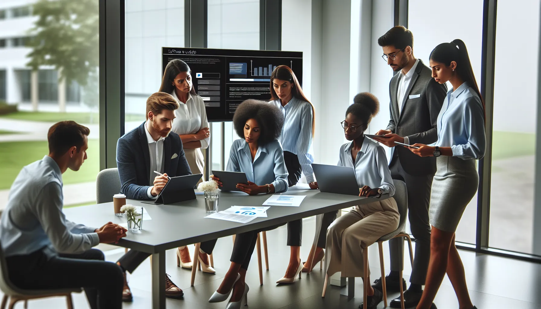 How To Update Endbugflow Software On PC 10 IT team discussing software update issues in a modern office.