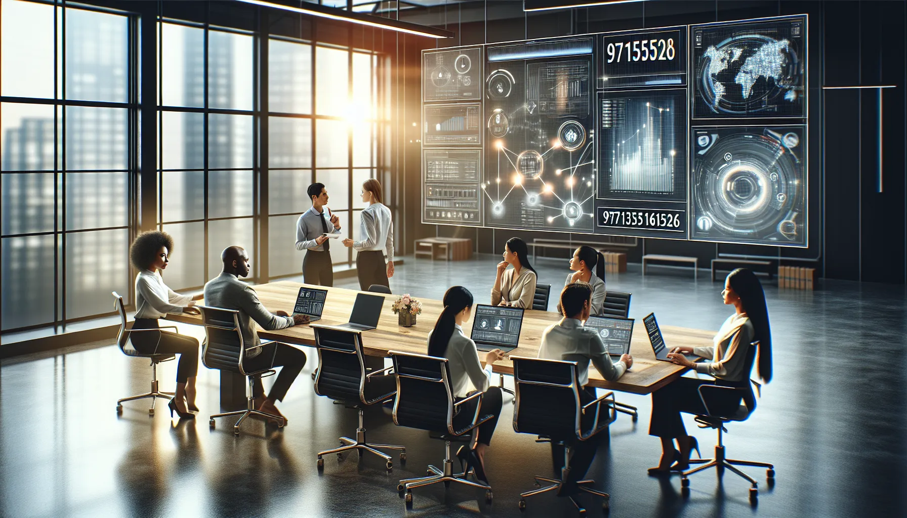 diverse team collaborating around digital inventory management tools.