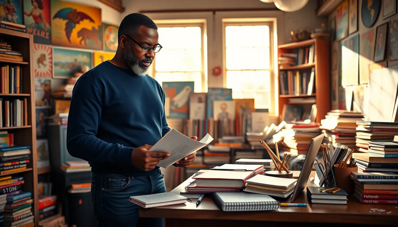 James Gussie in a creative studio, showcasing the origins of Redwebzine.