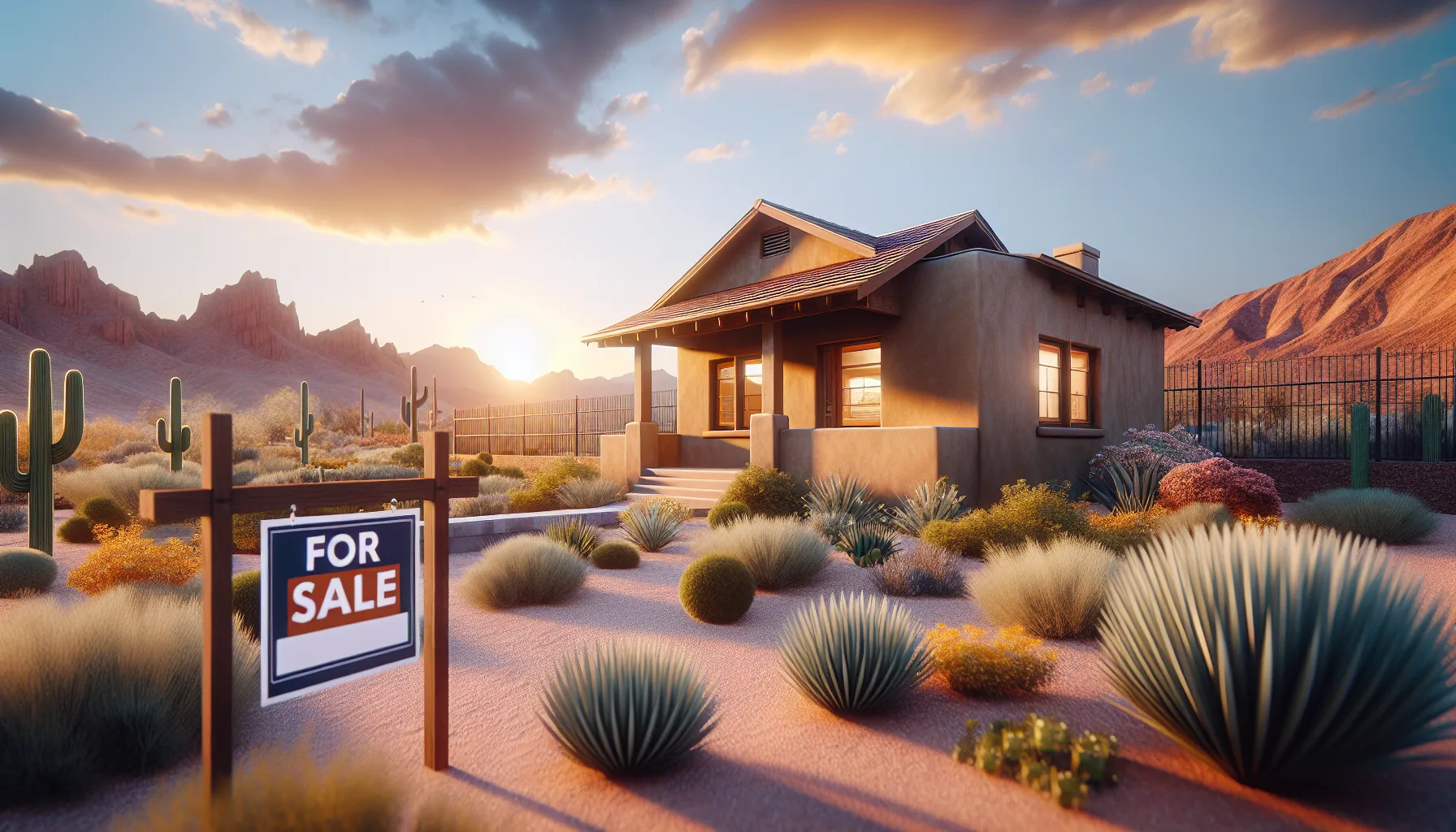 Affordable home for sale in a desert setting in Kingman, AZ.