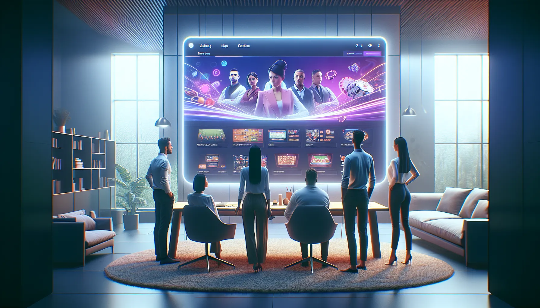 people engaging with a modern betting platform on a computer.