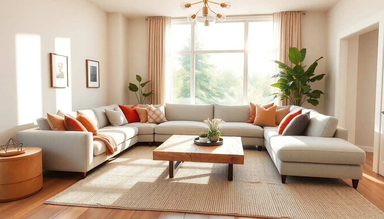 a modern living room interior showcasing comfort and contemporary design.
