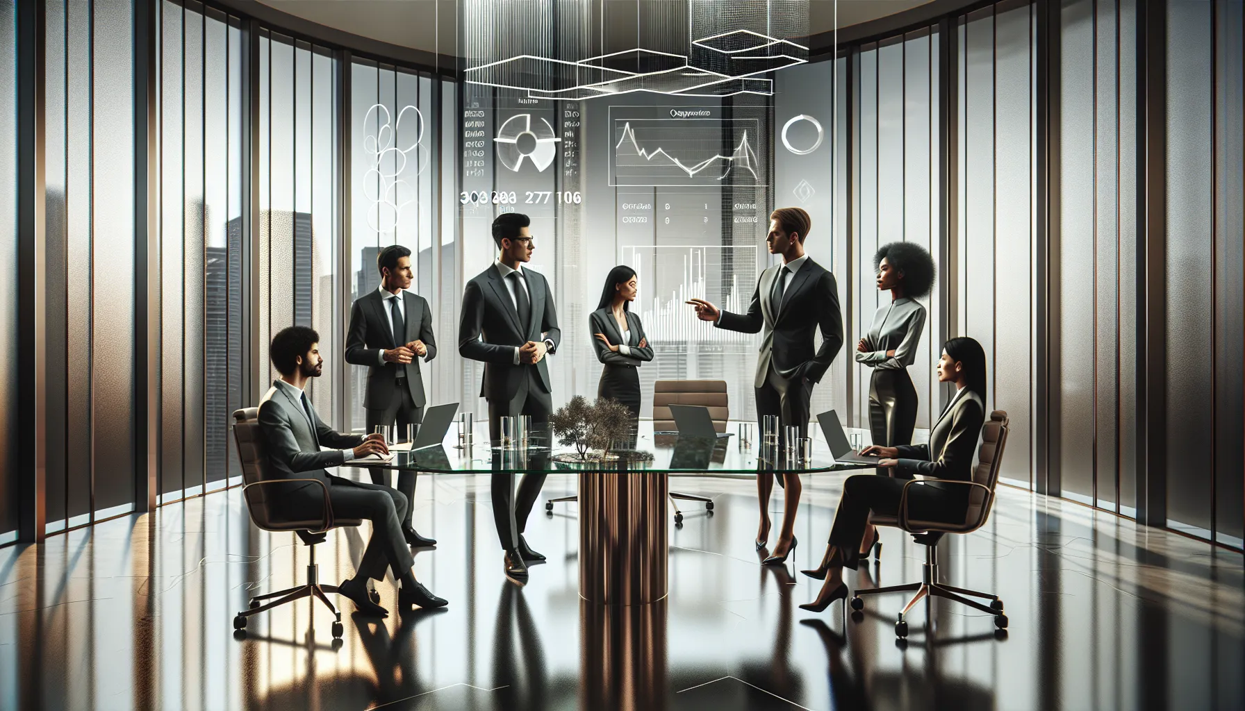 diverse professionals discussing the significance of the number 3038277106.