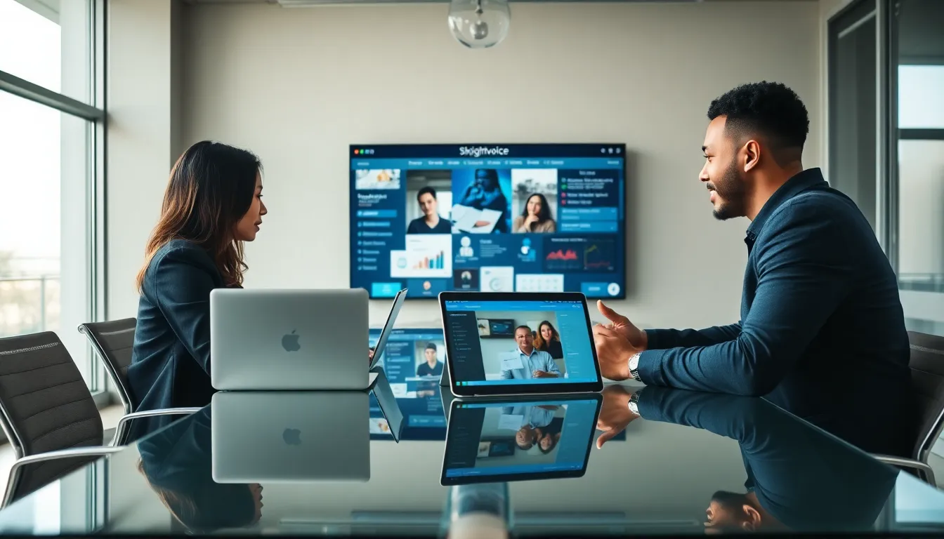 diverse professionals collaborating in a modern conference room.