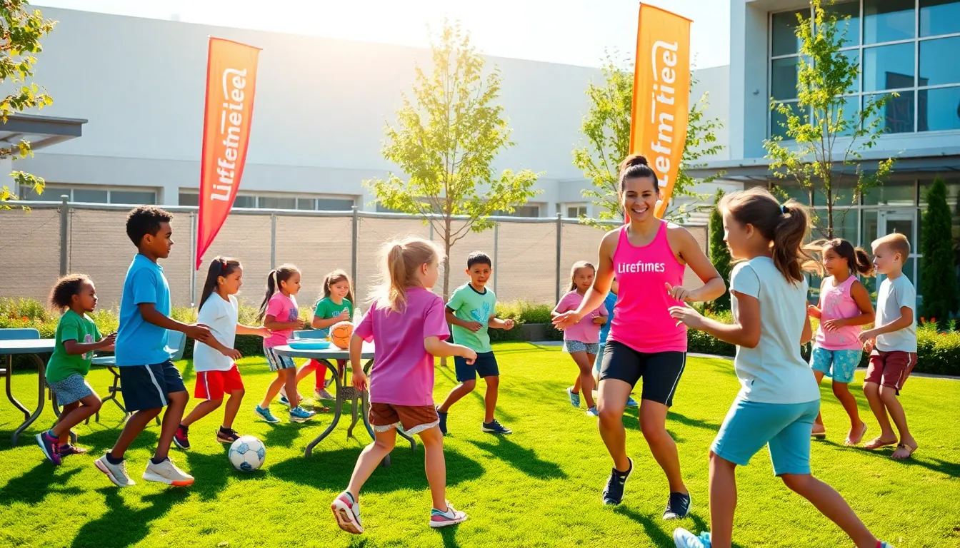 children playing sports and engaging in activities at a summer camp.