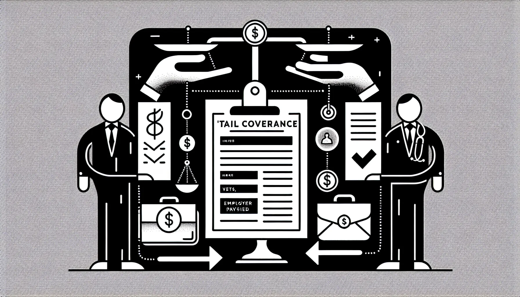 Outline of vet and employer sharing an insurance tail coverage document.