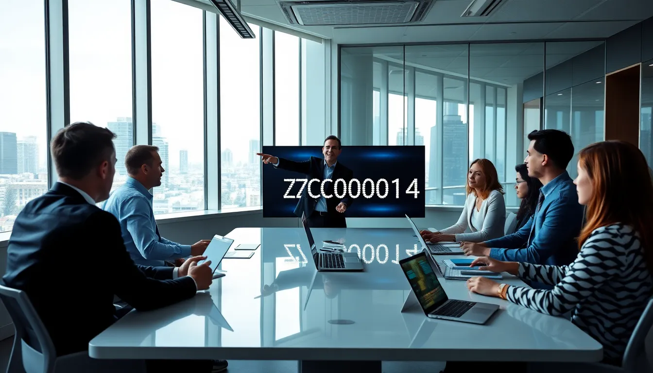 professionals discussing the significance of 651ZC00014 in a modern office.