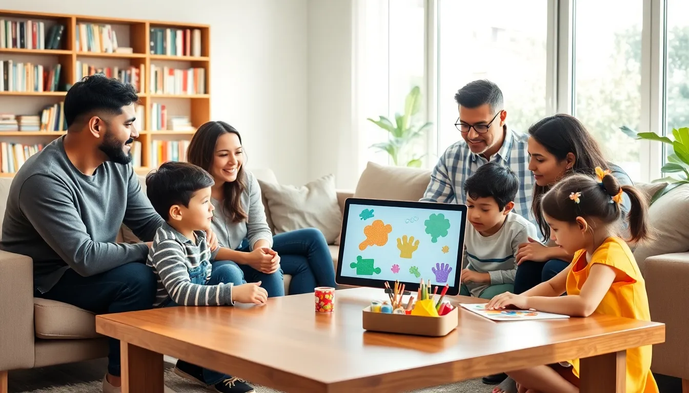 diverse parents discussing strategies in a welcoming home environment.