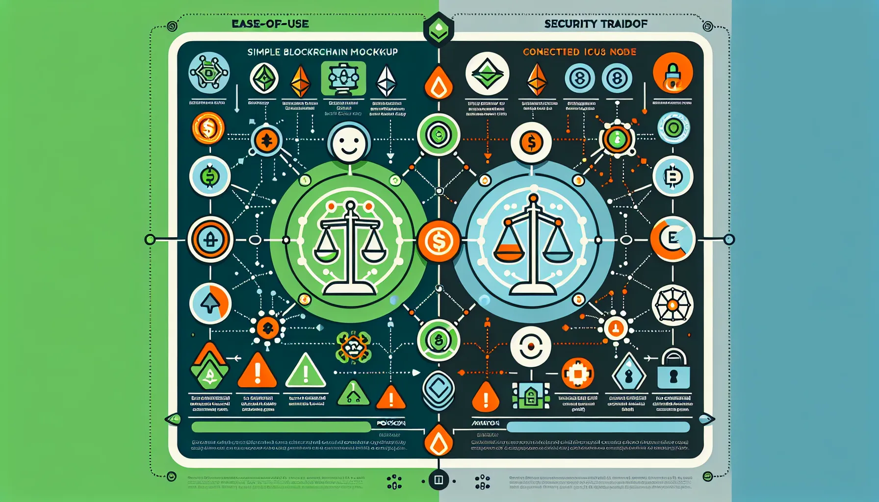 Comparison chart showing Multichain bridge ease-of-use versus security trade-offs.