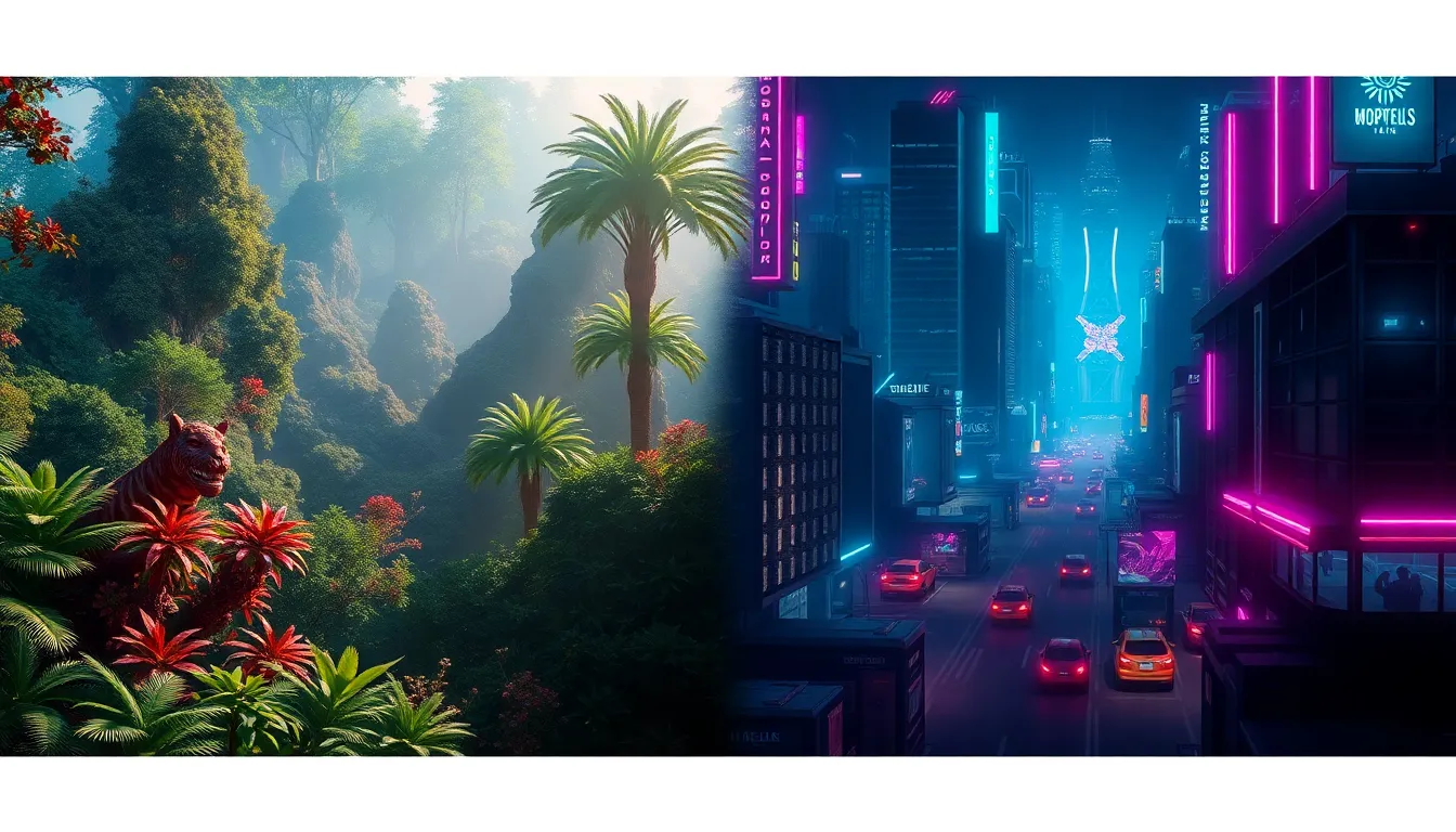 breathtaking graphics from the game Mopfell78 in nature and urban settings.