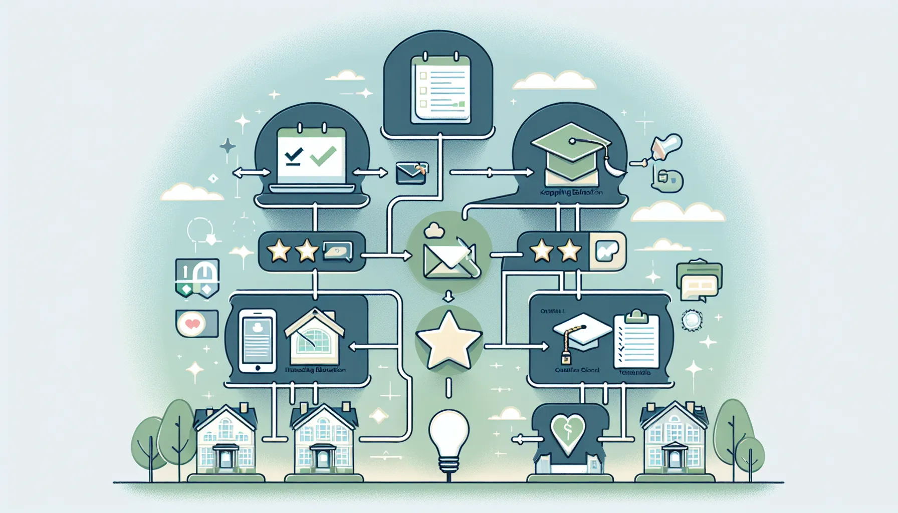 Illustration of key practices for steady real estate lead growth.