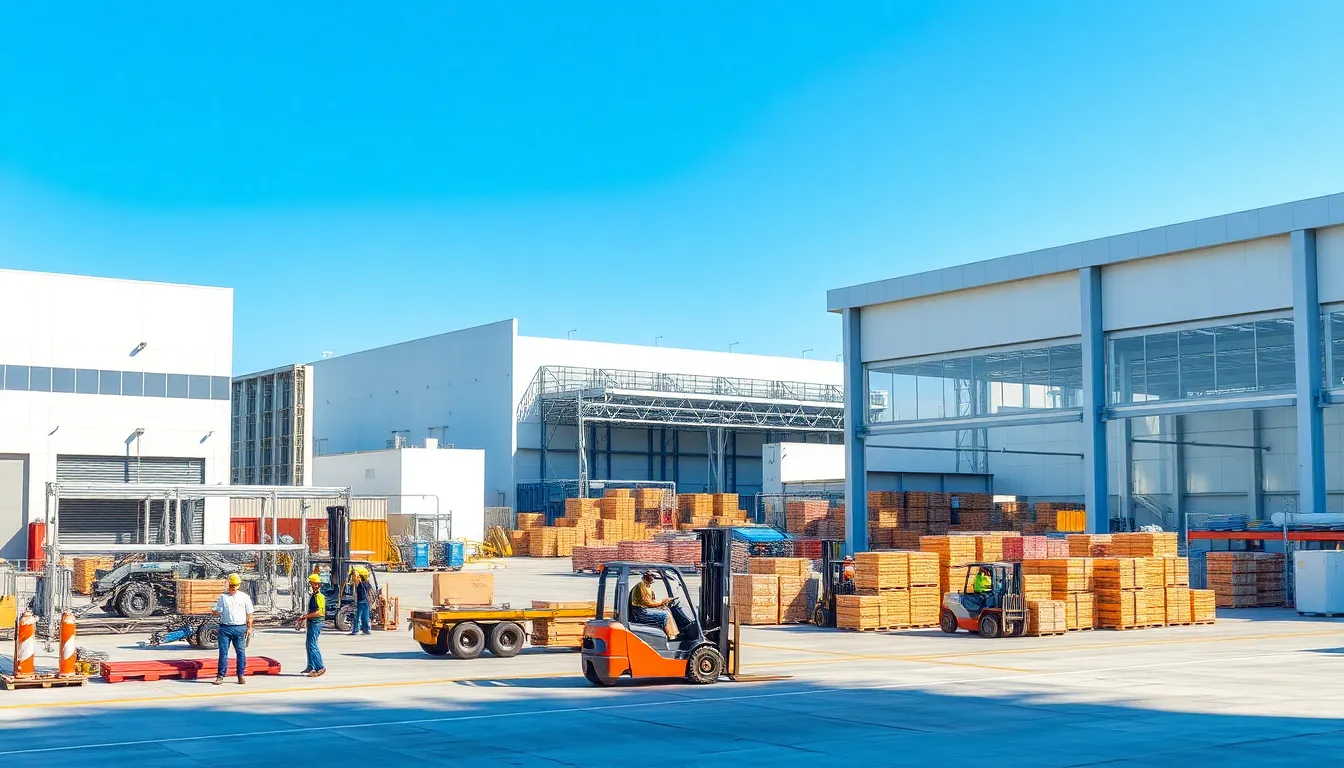 modern industrial building types showcasing construction diversity.