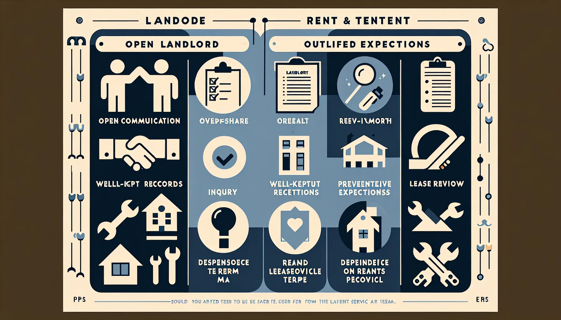 infographic showing landlord and tenant tips for Lafayette rent service teams