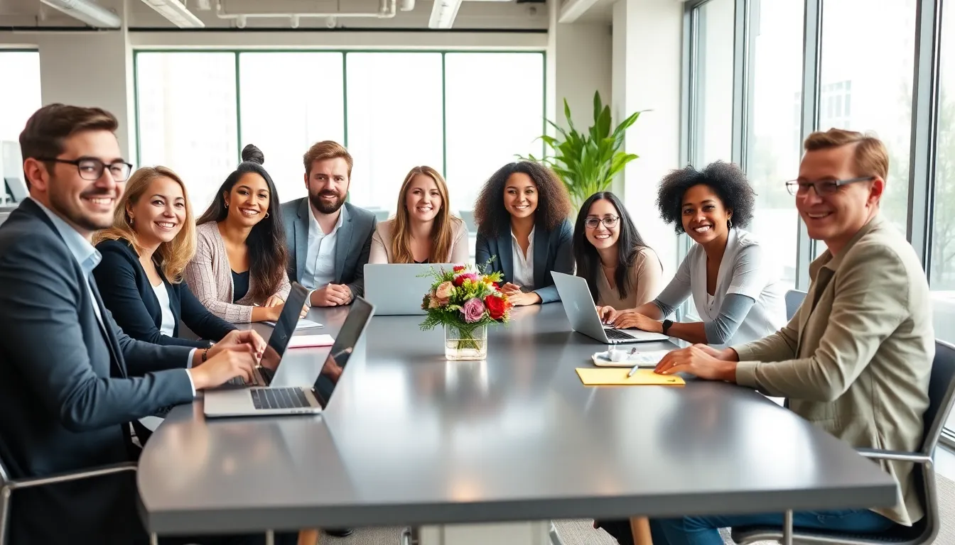 diverse team brainstorming budget-friendly event ideas in a modern office.